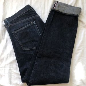 Momotaro x Blue in Green raw denim collab model